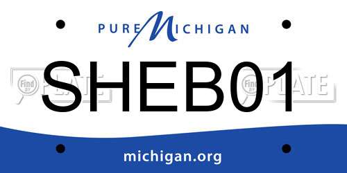 SHEB01 Michigan License Plate
