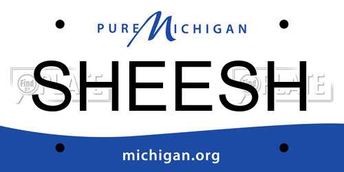 SHEESH Michigan License Plate