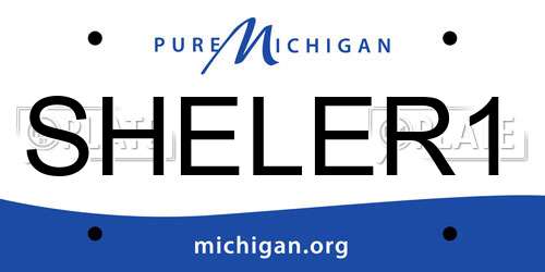 SHELER1 Michigan License Plate