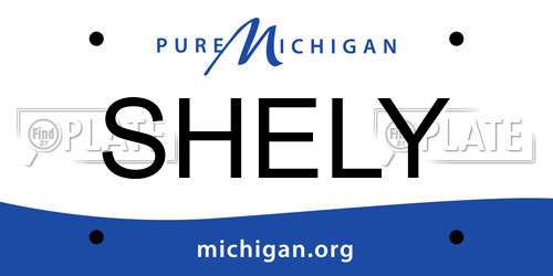 SHELY Michigan License Plate