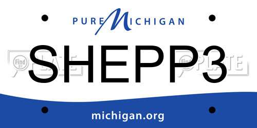 SHEPP3 Michigan License Plate