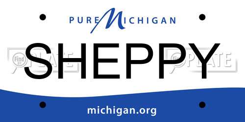 SHEPPY Michigan License Plate