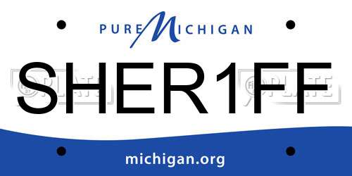 SHER1FF Michigan License Plate