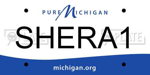 SHERA1 Michigan License Plate