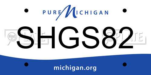 SHGS82 Michigan License Plate