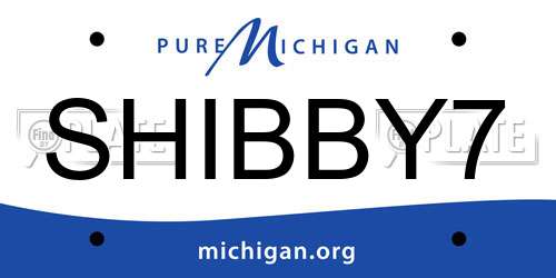 SHIBBY7 Michigan License Plate