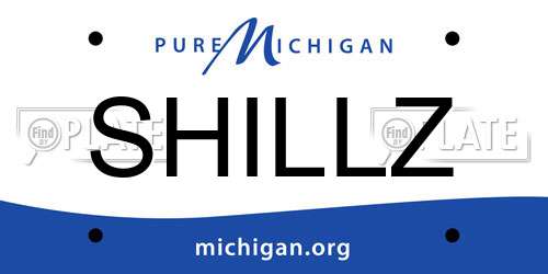 SHILLZ Michigan License Plate