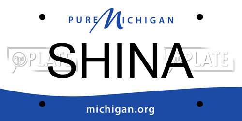 SHINA Michigan License Plate