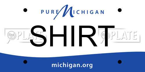 SHIRT Michigan License Plate