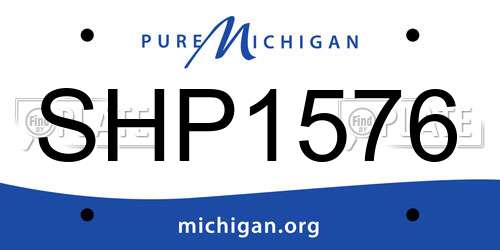 SHP1576 Michigan License Plate