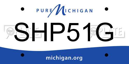 SHP51G Michigan License Plate