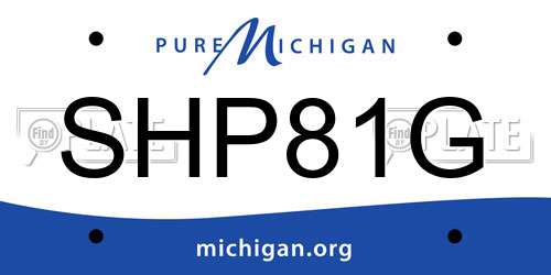 SHP81G Michigan License Plate