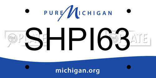 SHPI63 Michigan License Plate
