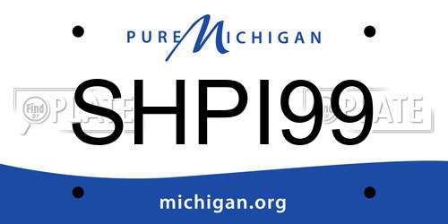 SHPI99 Michigan License Plate