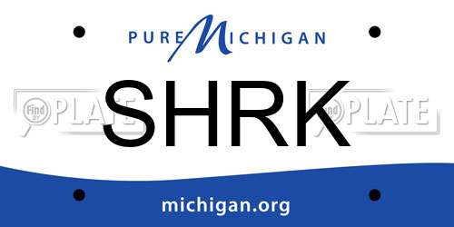 SHRK Michigan License Plate