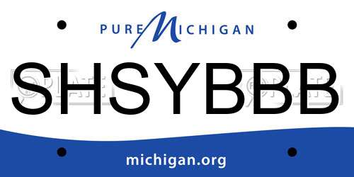 SHSYBBB Michigan License Plate