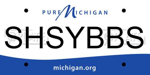 SHSYBBS Michigan License Plate