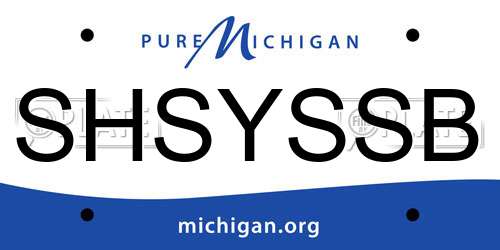SHSYSSB Michigan License Plate