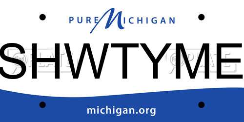 SHWTYME Michigan License Plate