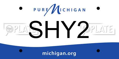SHY2 Michigan License Plate