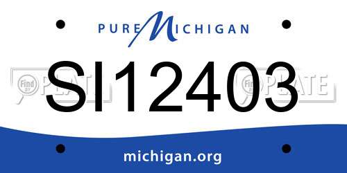 SI12403 Michigan License Plate