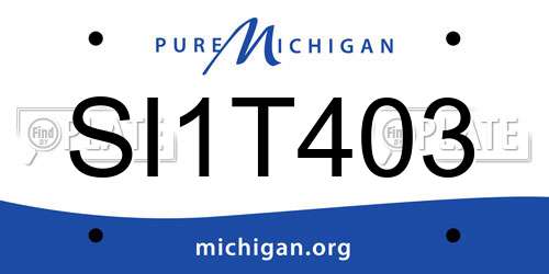 SI1T403 Michigan License Plate