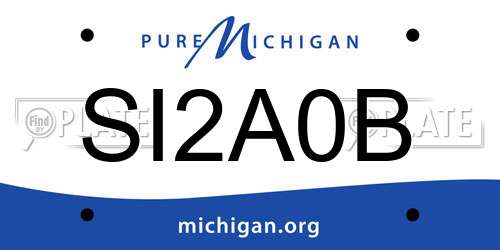 SI2A0B Michigan License Plate