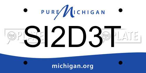 SI2D3T Michigan License Plate