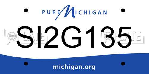 SI2G135 Michigan License Plate