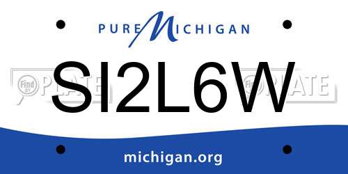 SI2L6W Michigan License Plate