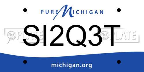 SI2Q3T Michigan License Plate