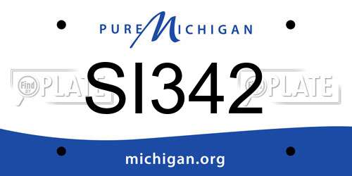 SI342 Michigan License Plate