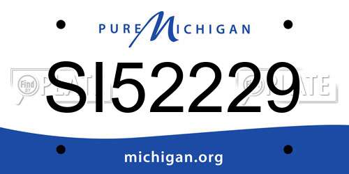 SI52229 Michigan License Plate