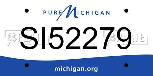 SI52279 Michigan License Plate