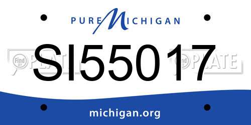 SI55017 Michigan License Plate