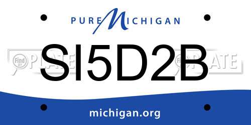 SI5D2B Michigan License Plate