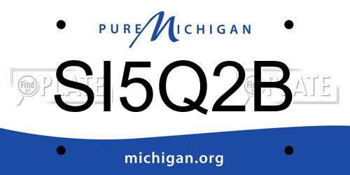 SI5Q2B Michigan License Plate