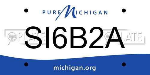 SI6B2A Michigan License Plate