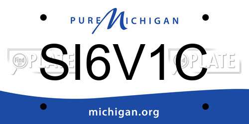 SI6V1C Michigan License Plate