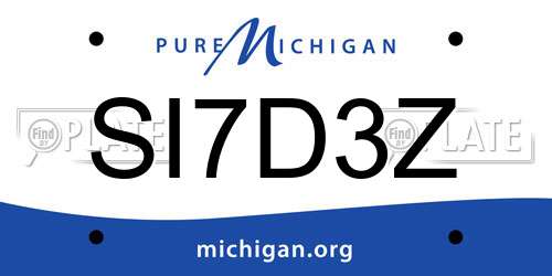 SI7D3Z Michigan License Plate