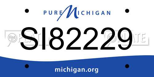 SI82229 Michigan License Plate