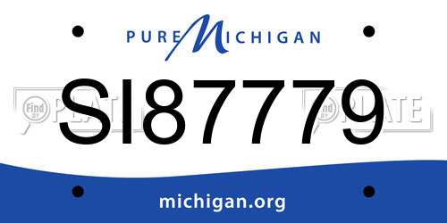 SI87779 Michigan License Plate