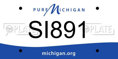 SI891 Michigan License Plate