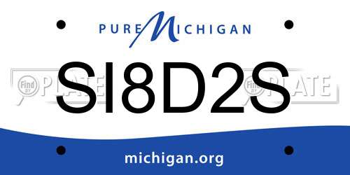 SI8D2S Michigan License Plate