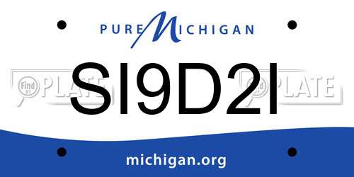 SI9D2I Michigan License Plate