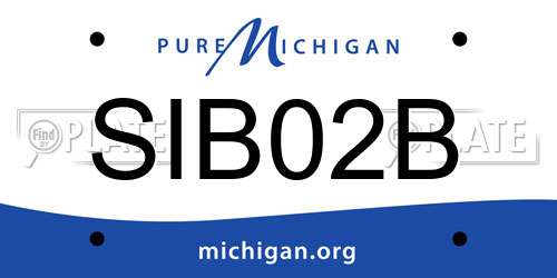 SIB02B Michigan License Plate