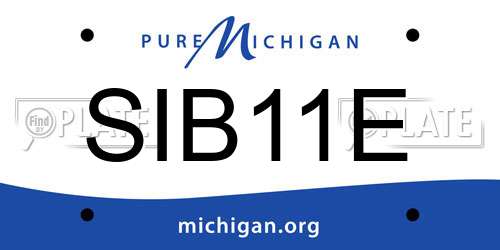 SIB11E Michigan License Plate