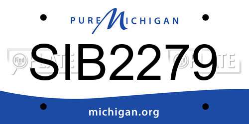 SIB2279 Michigan License Plate
