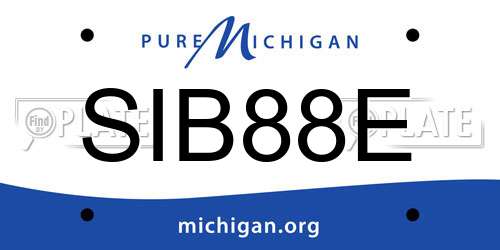 SIB88E Michigan License Plate