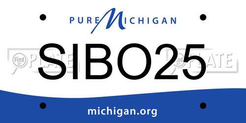 SIBO25 Michigan License Plate
